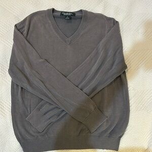 Brooks Brothers gray V-neck sweater